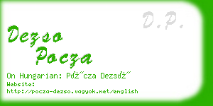 dezso pocza business card